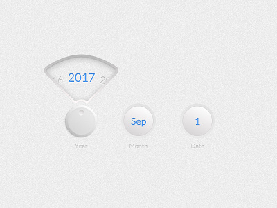 Daily UI #080 - Date Picker button dailyui date date picker knob picker