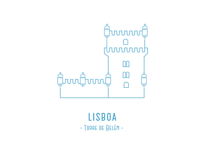 Torre de Belém building city illustration lines lisboa monument portugal tower trip