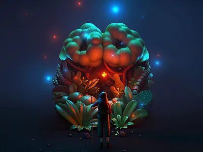 Psoriasis 3d 3dcharacter brain cgi character girl lights maya pose texture