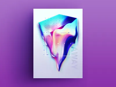 Melt Away abstract design dreams fluid glass gradient melt narcos poster type