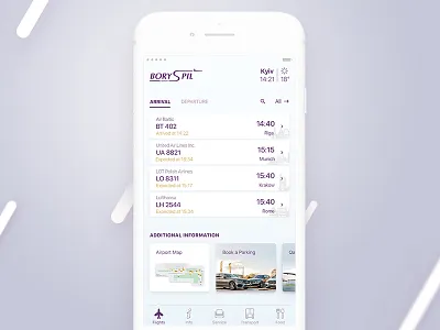Airport Boryspil airport app boryspil ios plane travel ui