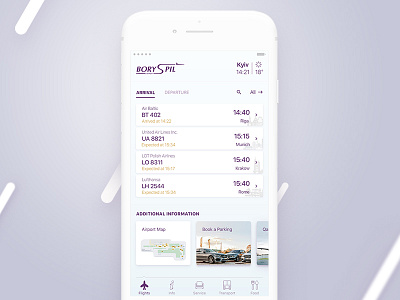 Airport Boryspil airport app boryspil ios plane travel ui