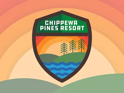 Chippewa Pines Resort badge camping nature resort