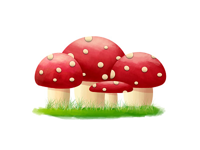 Mushrooms digital digitaldrawing drawing mouse mushrooms photoshop