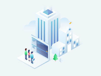 DataCamp For Business datacamp datascience illustration isometric