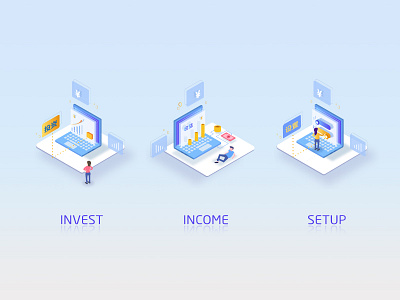 2.5D-illustration 2.5d exercise illustration isometric