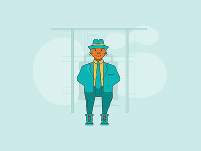 Muni Man bus illustration muni sf