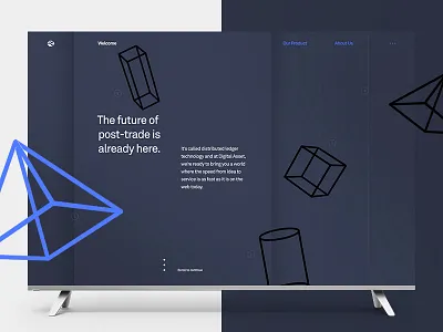 Digital Asset—Direction 2 blockchain financial fintech future geometric grid ledgers stocks technical trading