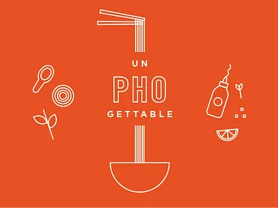 We Love Pho food illustration pho soup sriracha