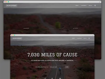 Iron Cowboy Website app branding design flat icon landing page logo material ui ux web