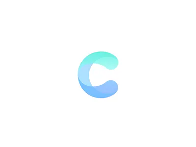 C Logo bright c design gradient grid logo