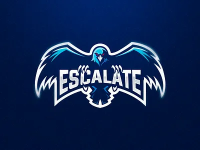 Escalate blue esports gaming logo logo design sport logo