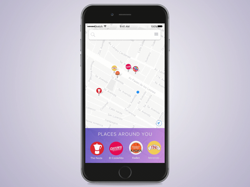 Location Tracker - 020 020 dailyui location map places principle