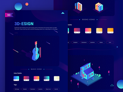 3d Branding 3d behance branding card coloful gradient illustration pattern