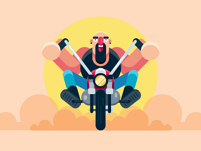 New Character Design art artwork character design gigantic illustration illustrator man motorcycle