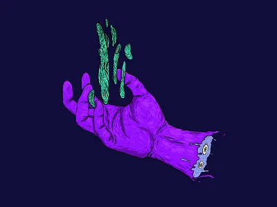 Seeds of Life art cool hand illustration scary vector weird zombie