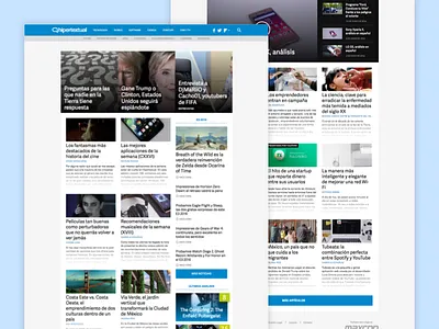 Hipertextual's Homepage articles editorial design feature posts hipertextual homepage online media posts related articles