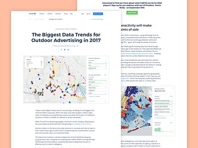 CARTO Blog - Feature Post article blog carto cartodb editorial design gis jekyll location maps post web design