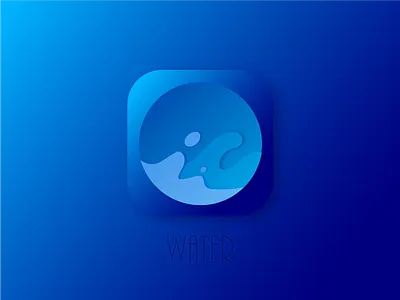 Water Element app art icon logo typography ui ux water
