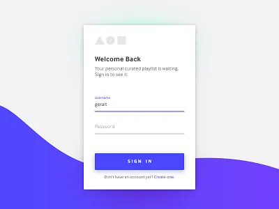 Daily UI #001 - Signin Page blue login material ui