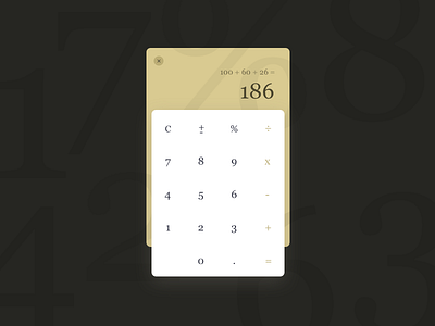 #4 Daily UI - calculator calculator daily ui daily ui 004 design challenge elegancy ui challenge