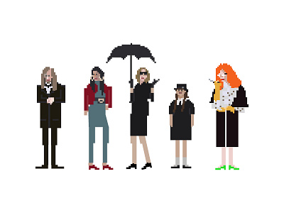 AHS Coven ahs american horror story coven illustration pixel art pixels vector