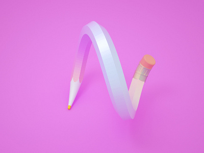 Pencil 3d render