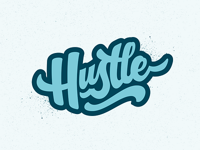 Hustle design hustle lettering logo sticker type vector wip