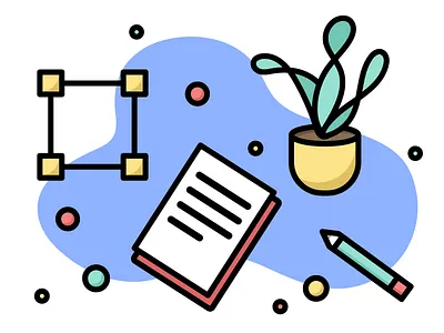 Planning phase! art article blog colors illustration office planning strokes