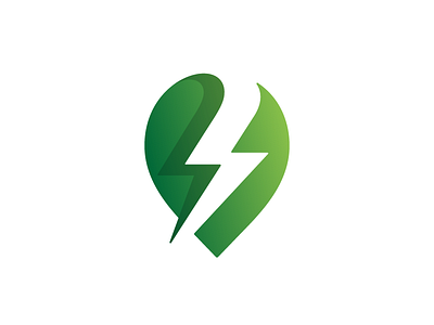 Pin + Lighting Bolt bolt lighting bolt location logo mark pin symbol thunder