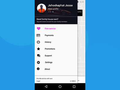 Daily Ui 057 design drawer menu inspiration navigation bar side bar uidesigner sidemenu ui mobile ux designer