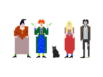 Hocus Pocus halloween hocus pocus illustration pixel art pixels vector