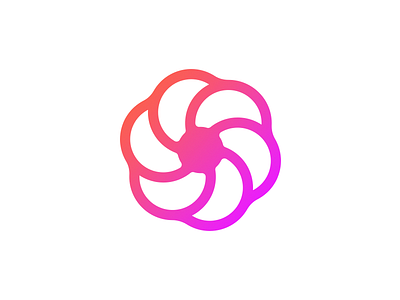 Logo Exploration circle dots experiment flower gradient logo propeller round sphere spiral