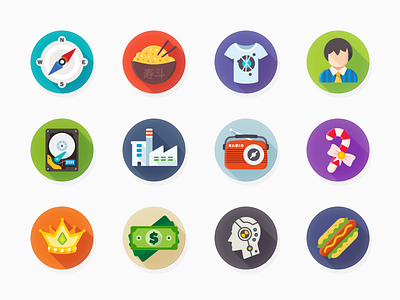 Luchesa Flat Icons crash test flat icon icons luchesa merry christmas navigation payment radio set ui8 user