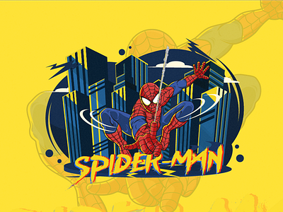 Spider Man flat illustration illustrator movies spider man surper man