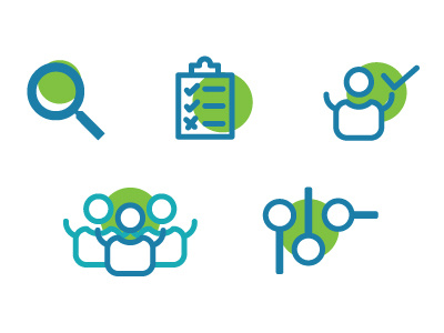 Icon Set HR blue green hr icon marketing