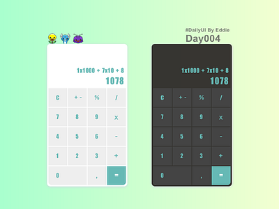 DailyUI004_Calcaulate dailyui uiux