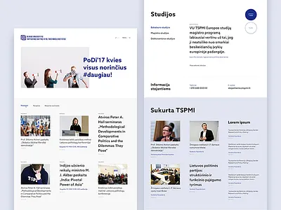 VU TSPMI academic institute science studies university web web design