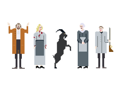 The VVitch: A New England Folktale illustration pixel art pixels the vvitch vector witch