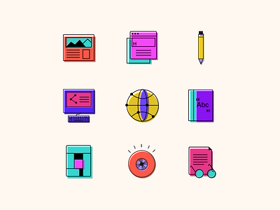 Academy Icons academy blue design icon illustration paper purple square vector vintage website