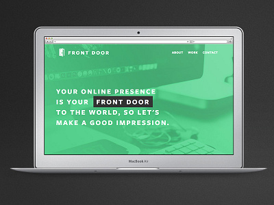 Front Door Web door green