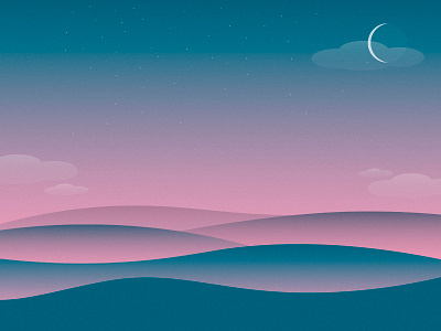 Vibrant Sunrise app blue cloud illustration inspiration moon red shades sky sunrise ui ux