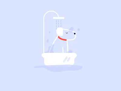 Bath time animal bath character dog illustration shop sketch vector