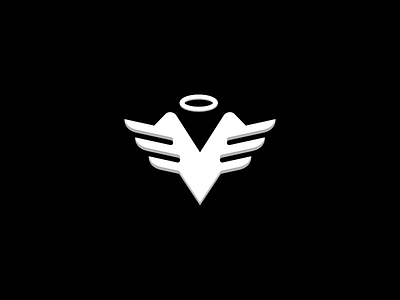 V angel logo angels character design designs icon identity illustrator logo logos monogram pictogram wings