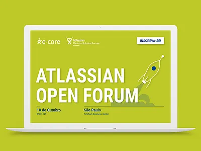 e-Core | Atlassian Open Forum Rebrand atlassian brand digital design event landing page layout responsive design site ui ui design website