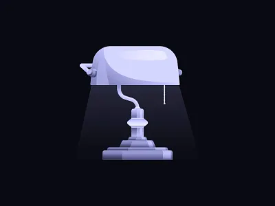 Lamp antique black and white gradient gray grayscale illustration lamp light old fashion purple still life