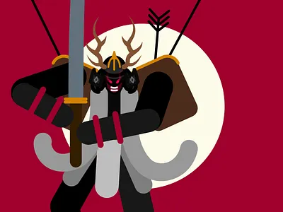 Kensei adobe flag for honor illustrator invert kensei lines samurai strokes ubisoft vector