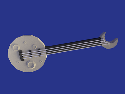 Moon Bass bass guitar lowpoly moon