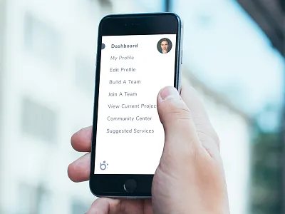 Blurbtank Menu app branding business logo menu nav user interface