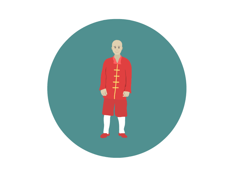 Kung Fu Leg Sweep animation blue cartoon drawing graphic icon illustration minimal motion graphics vector